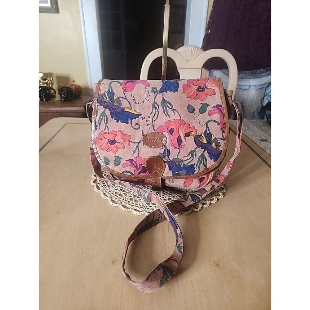 Bazar Floral Bag Made In India Vintage 1990